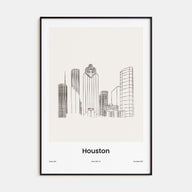 Houston Drawn Poster