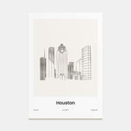 Houston Drawn Poster
