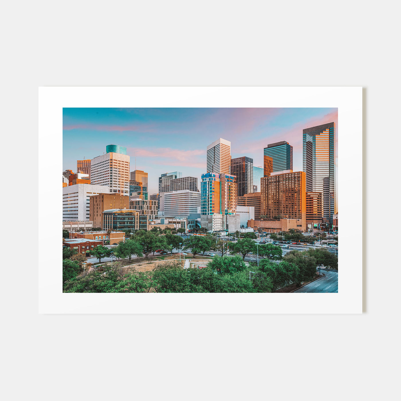 Houston Landscape Color Poster