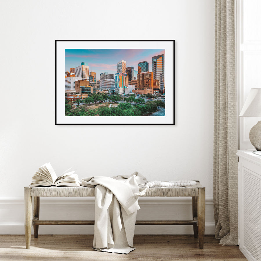 Houston Landscape Color Poster