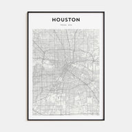 Houston Map Portrait Poster