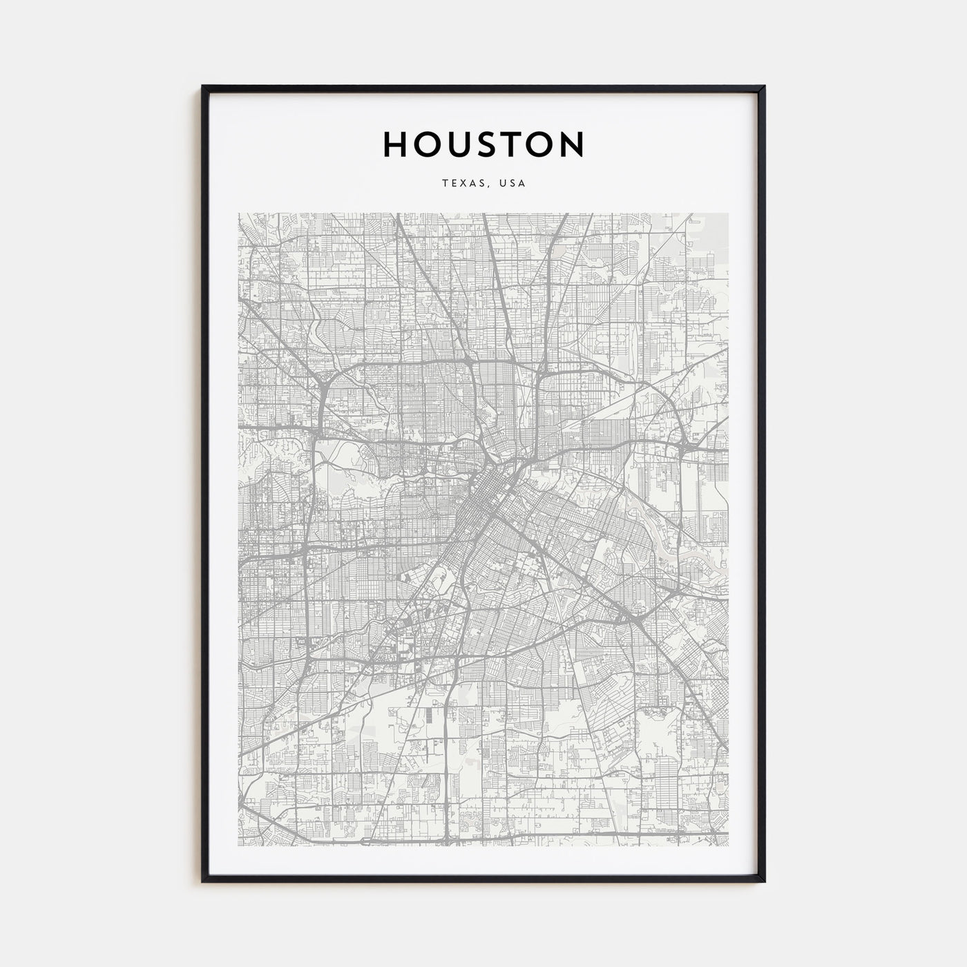 Houston Map Portrait Poster