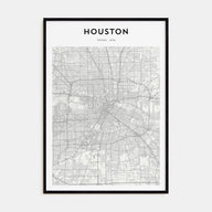 Houston Map Portrait Poster