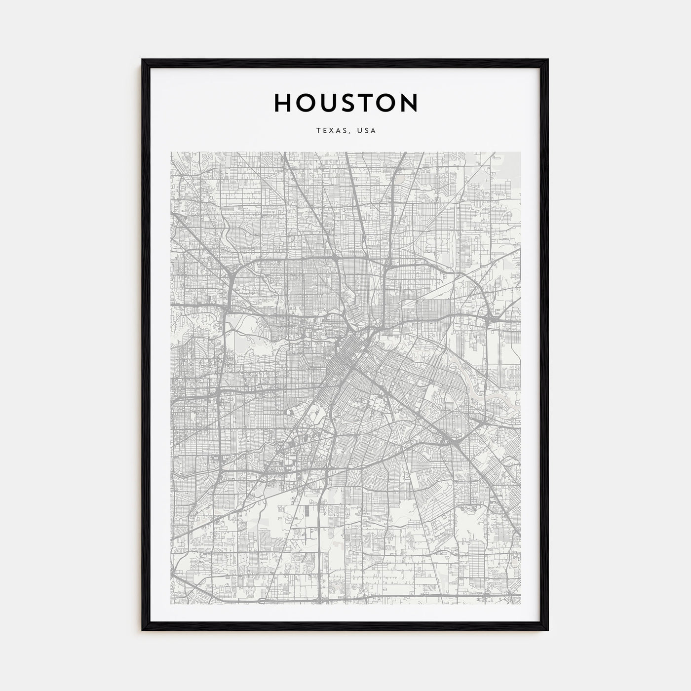 Houston Map Portrait Poster