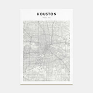 Houston Map Portrait Poster