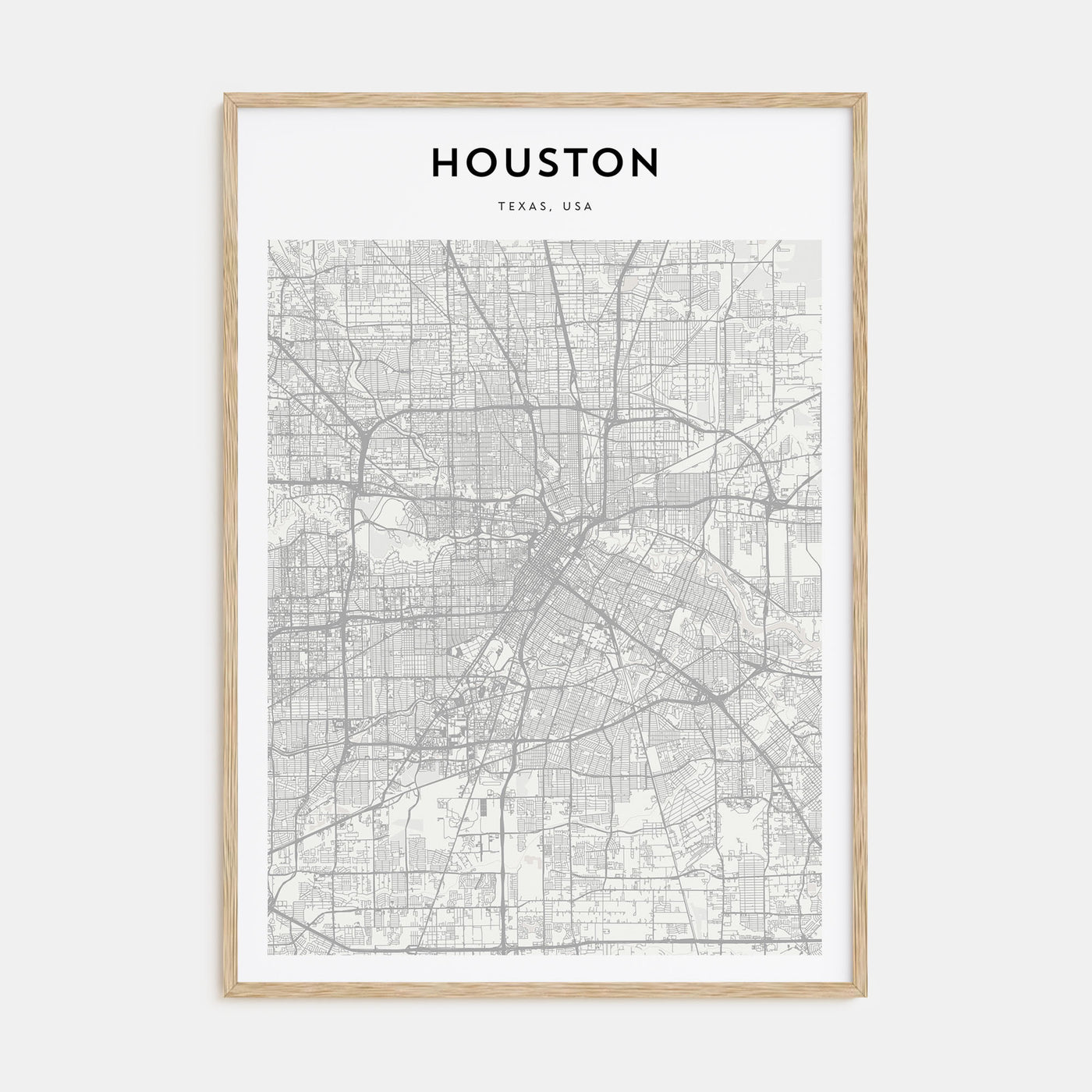 Houston Map Portrait Poster