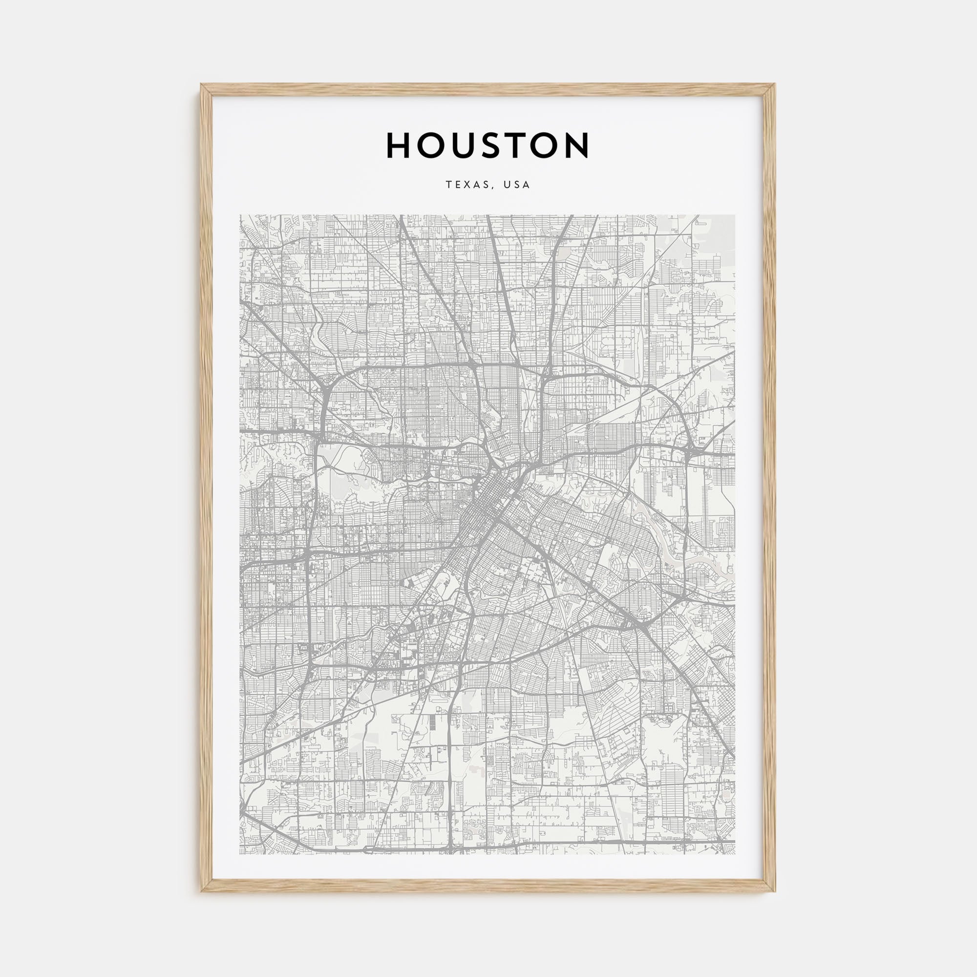 Houston Map Portrait Poster