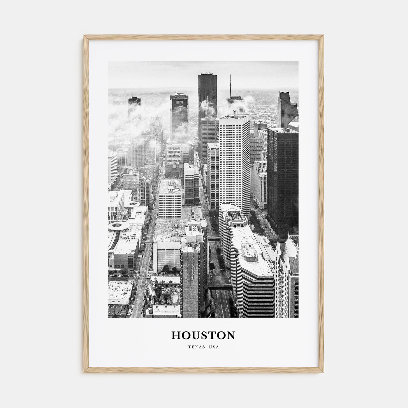 Houston Portrait B&W No 1 Poster