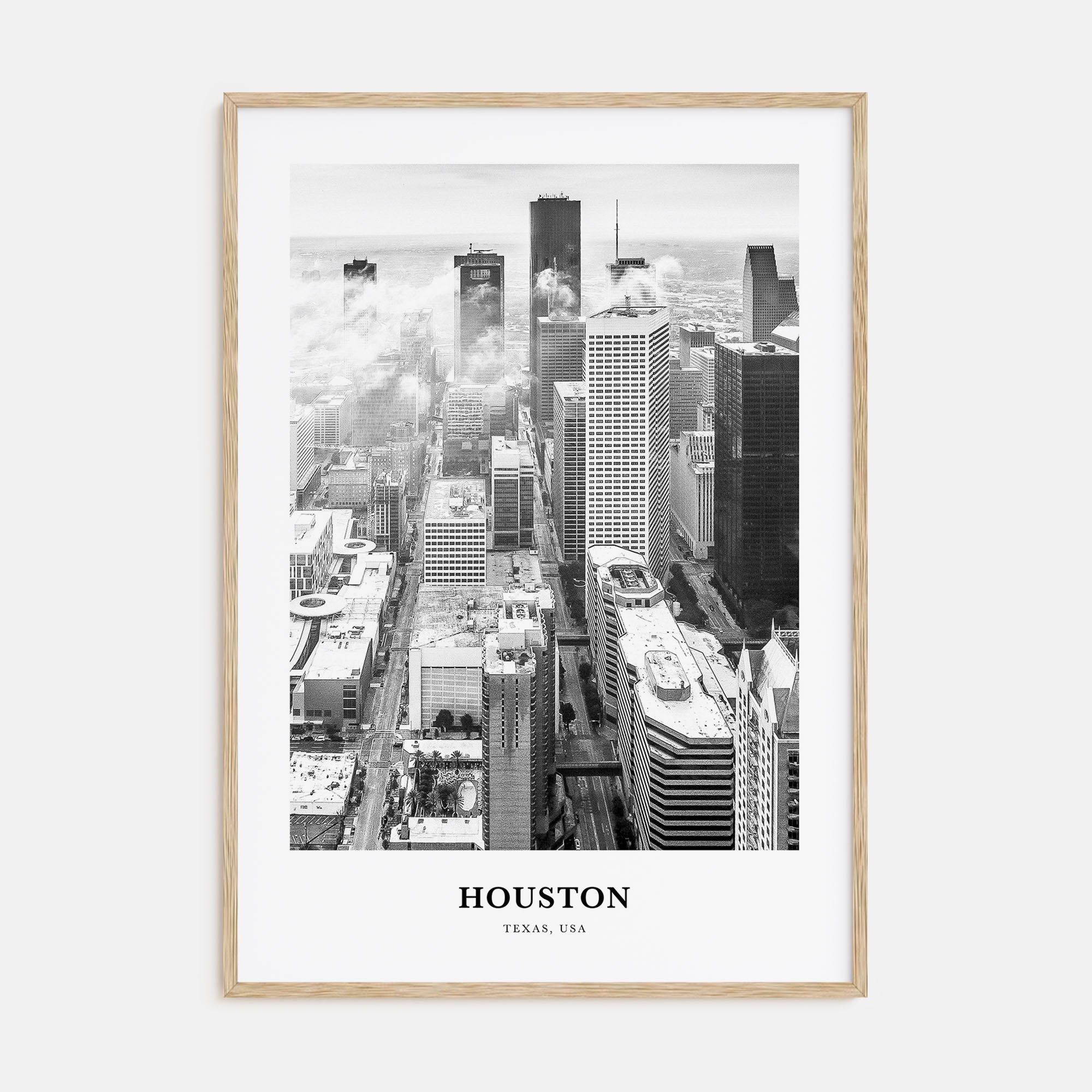 Houston Portrait B&W No 1 Poster