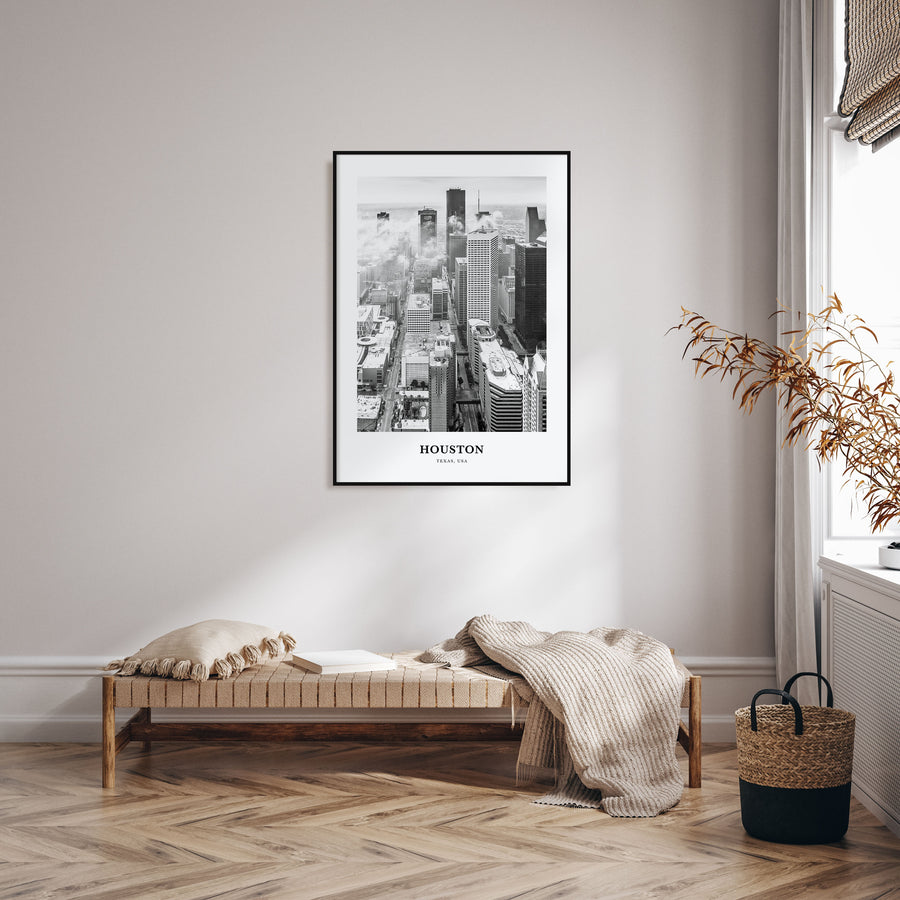 Houston Portrait B&W No 1 Poster