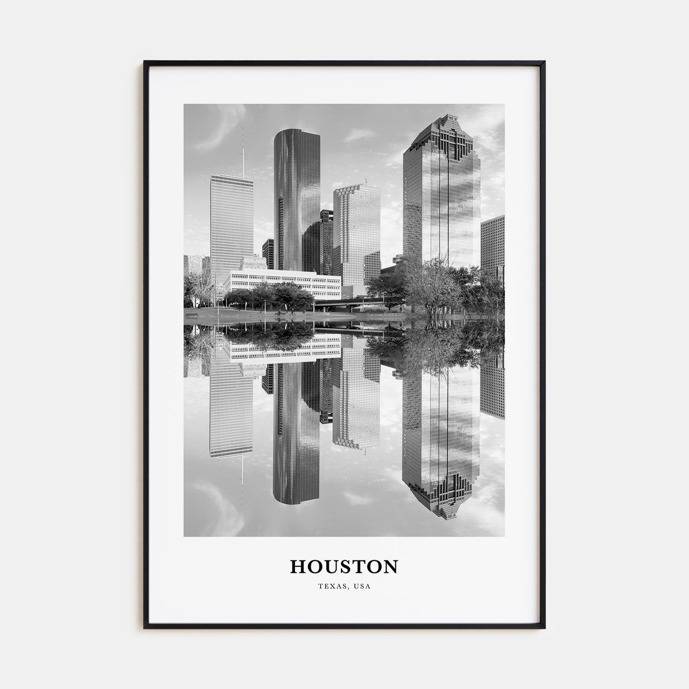 Houston Portrait B&W No 2 Poster