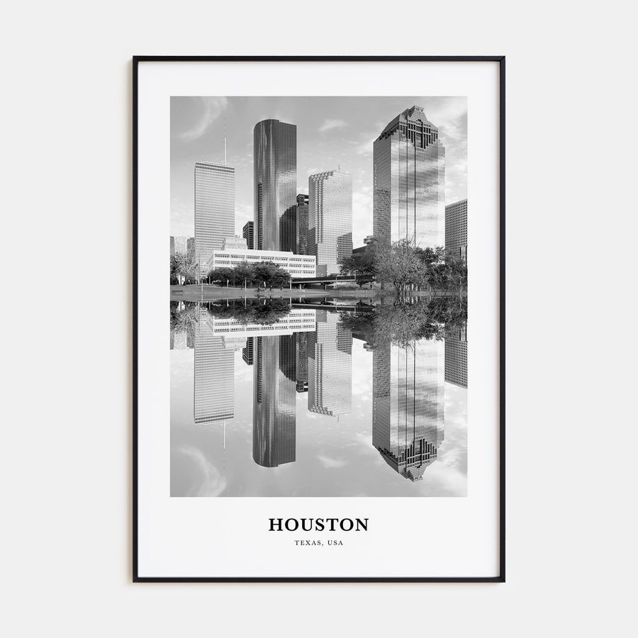 Houston Portrait B&W No 2 Poster