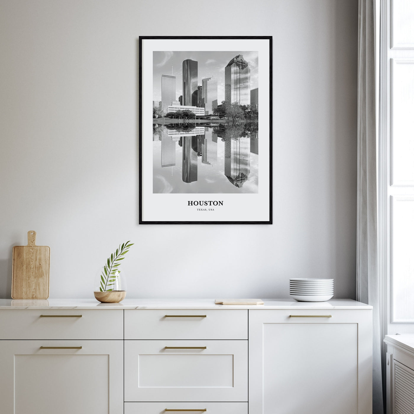 Houston Portrait B&W No 2 Poster