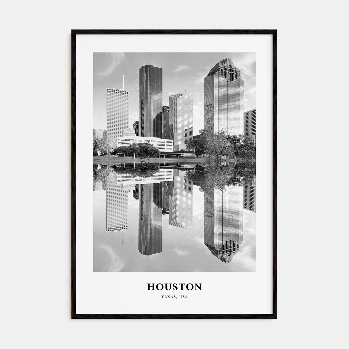 Houston Portrait B&W No 2 Poster