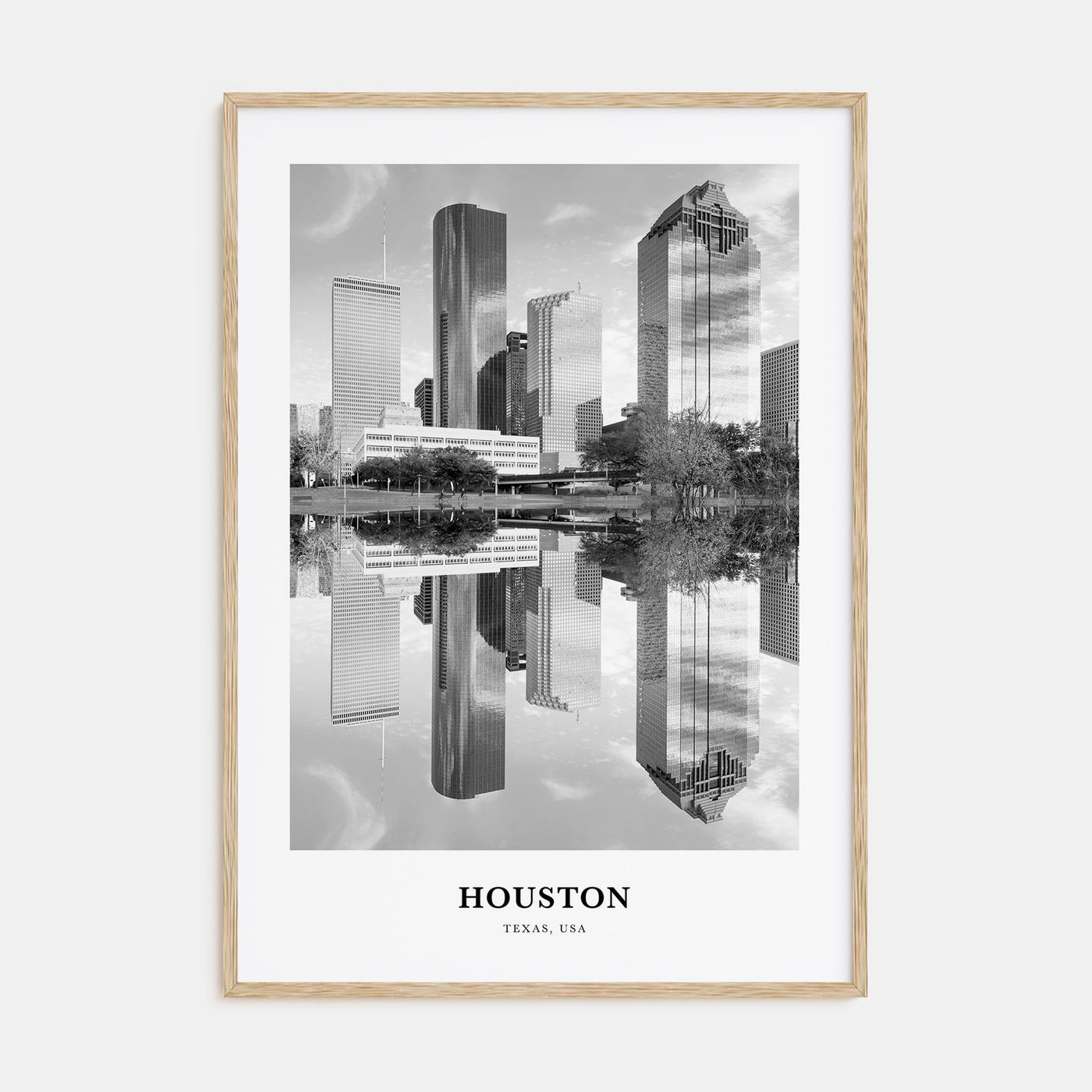 Houston Portrait B&W No 2 Poster