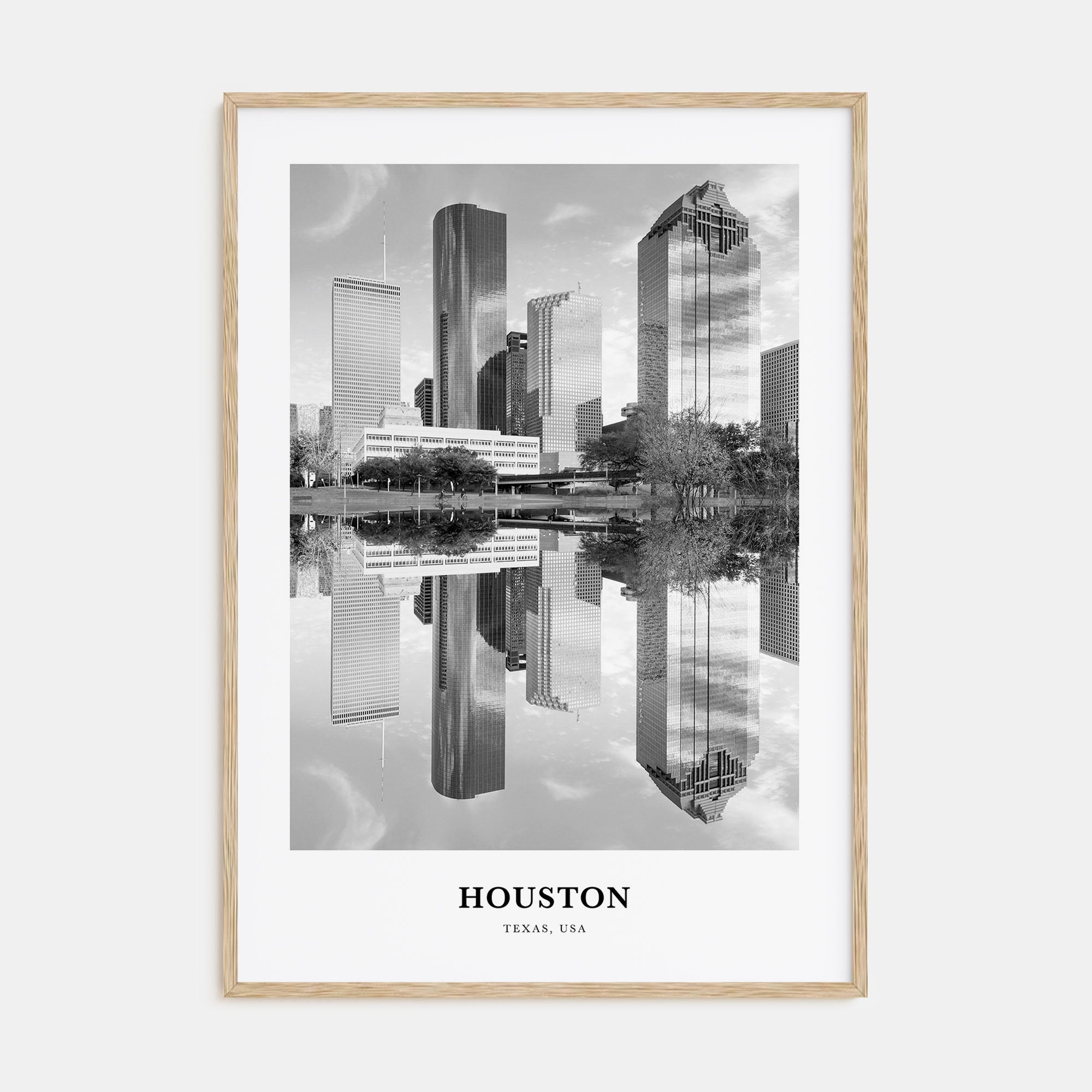 Houston Portrait B&W No 2 Poster