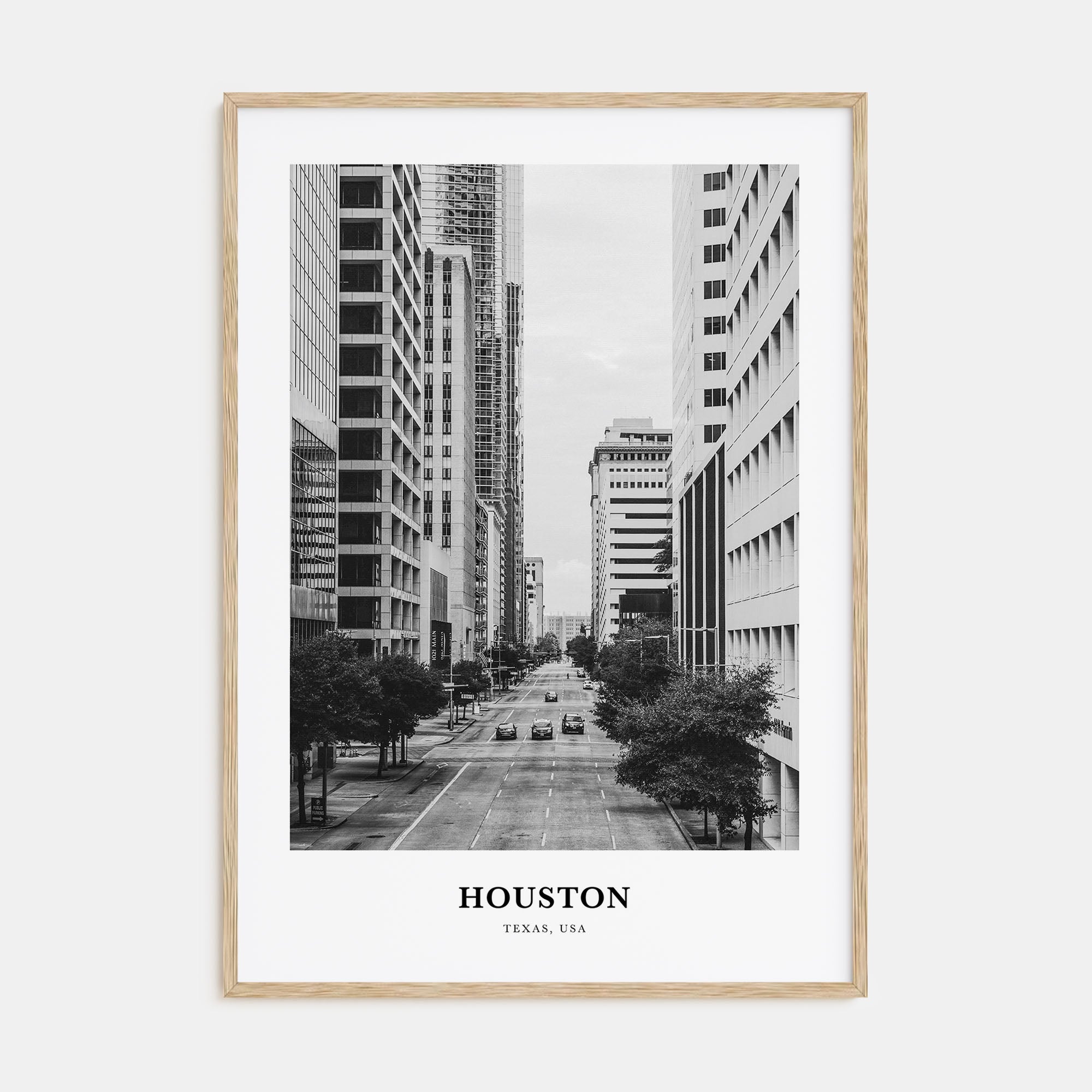 Houston Portrait B&W No 3 Poster