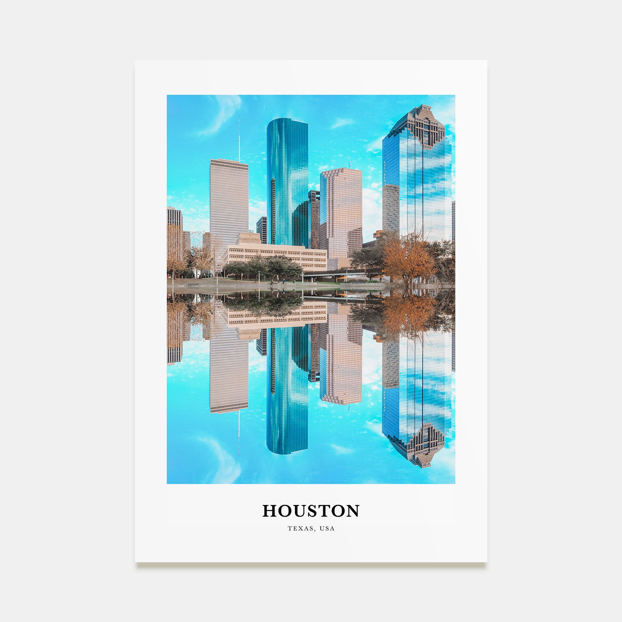 Houston Portrait Color No 2 Poster