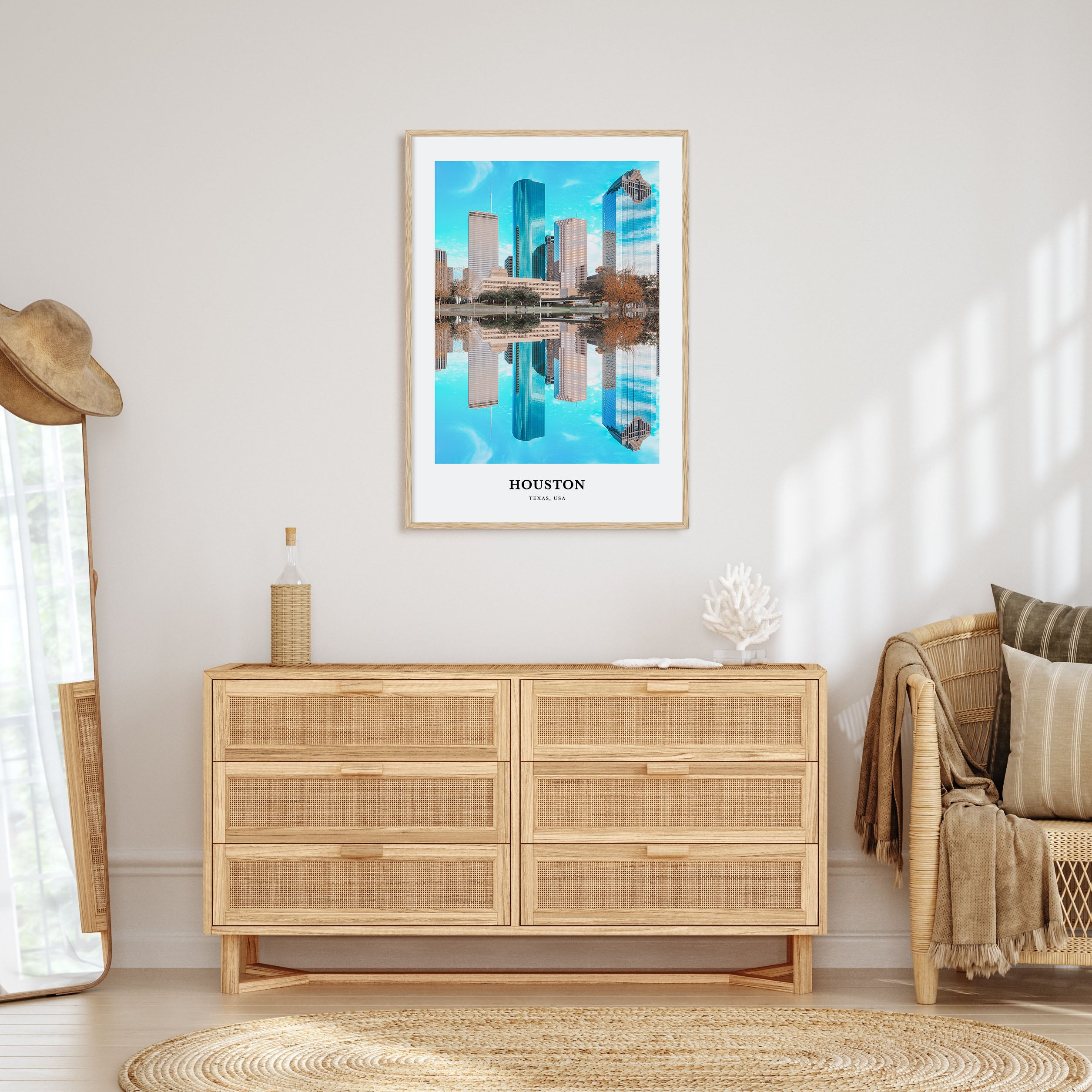 Houston Portrait Color No 2 Poster