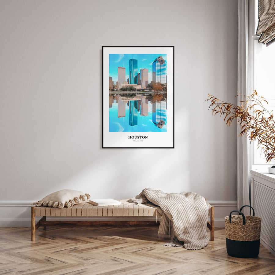 Houston Portrait Color No 2 Poster