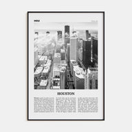 Houston Travel B&W No 1 Poster