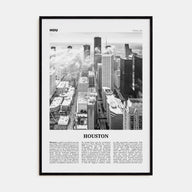 Houston Travel B&W No 1 Poster