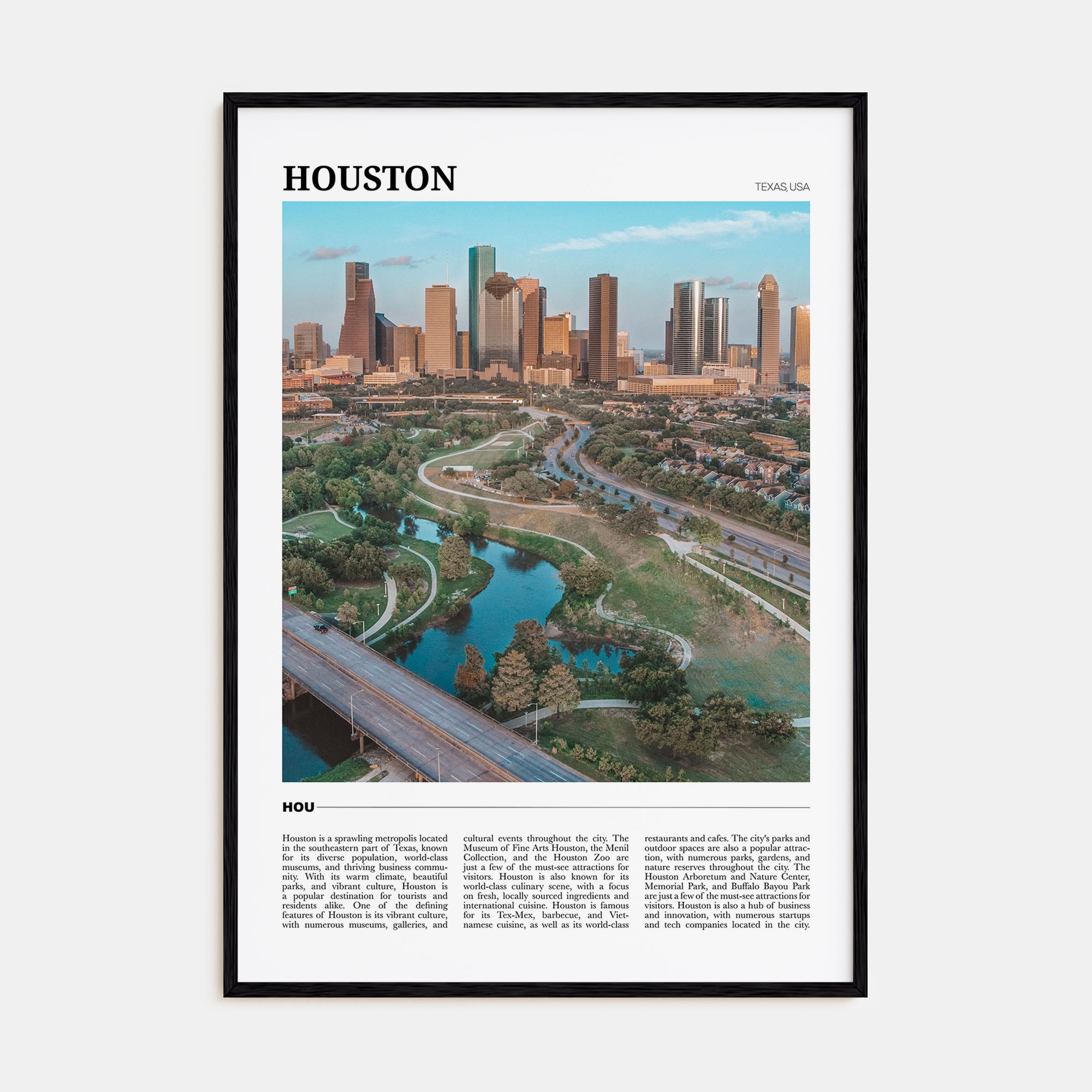 Houston Travel Color No 1 Poster