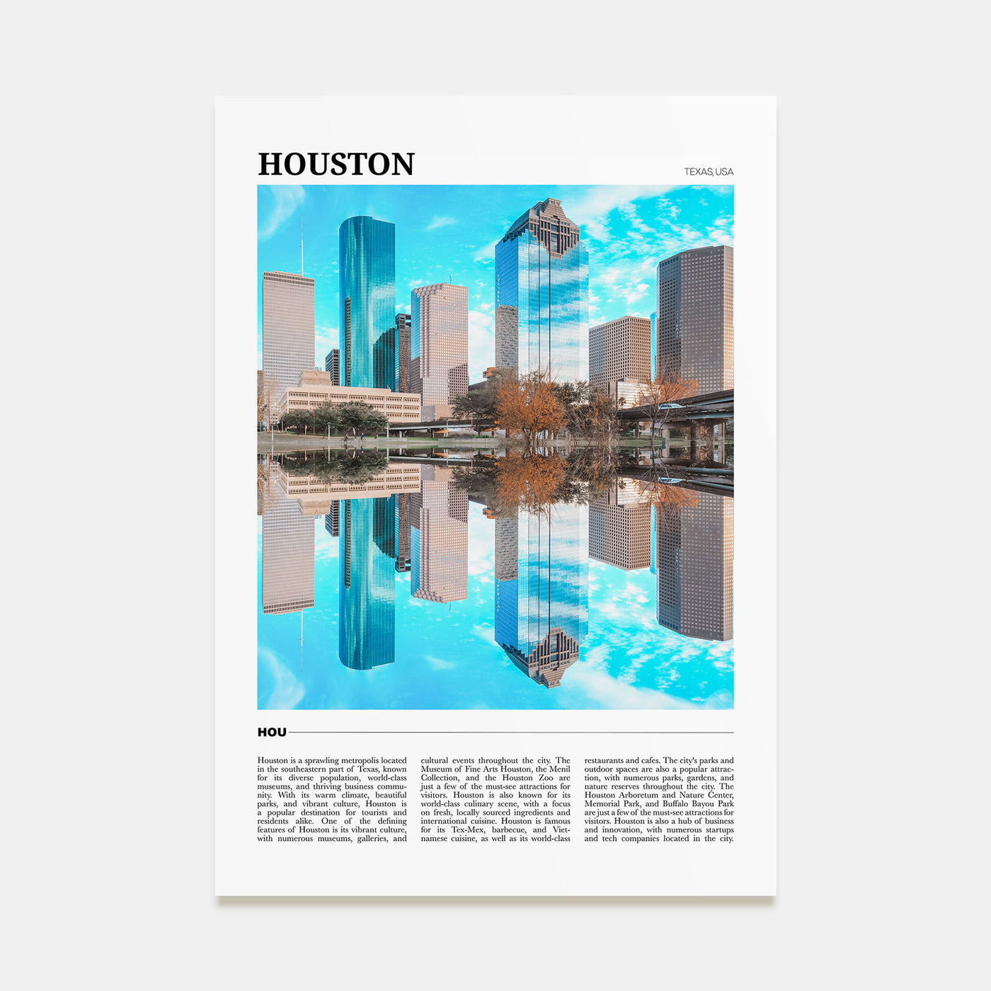 Houston Travel Color No 2 Poster