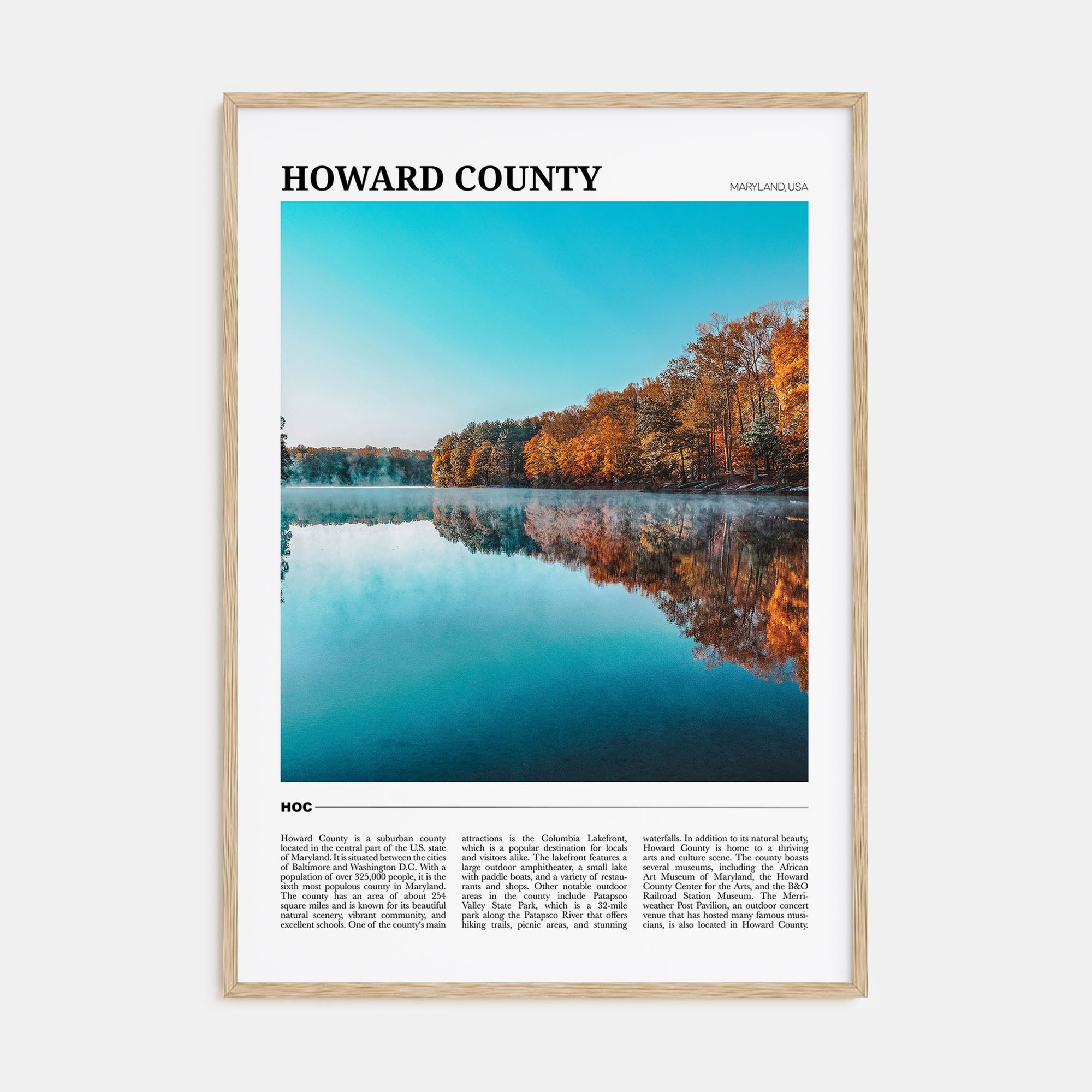 Howard County Travel Color Poster
