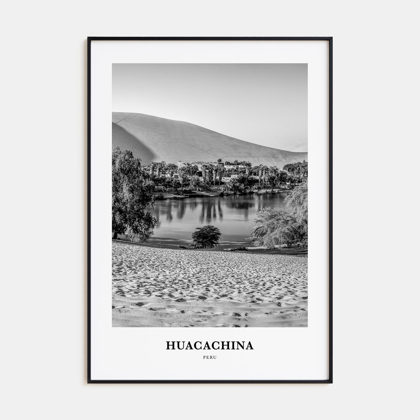 Huacachina Portrait B&W Poster