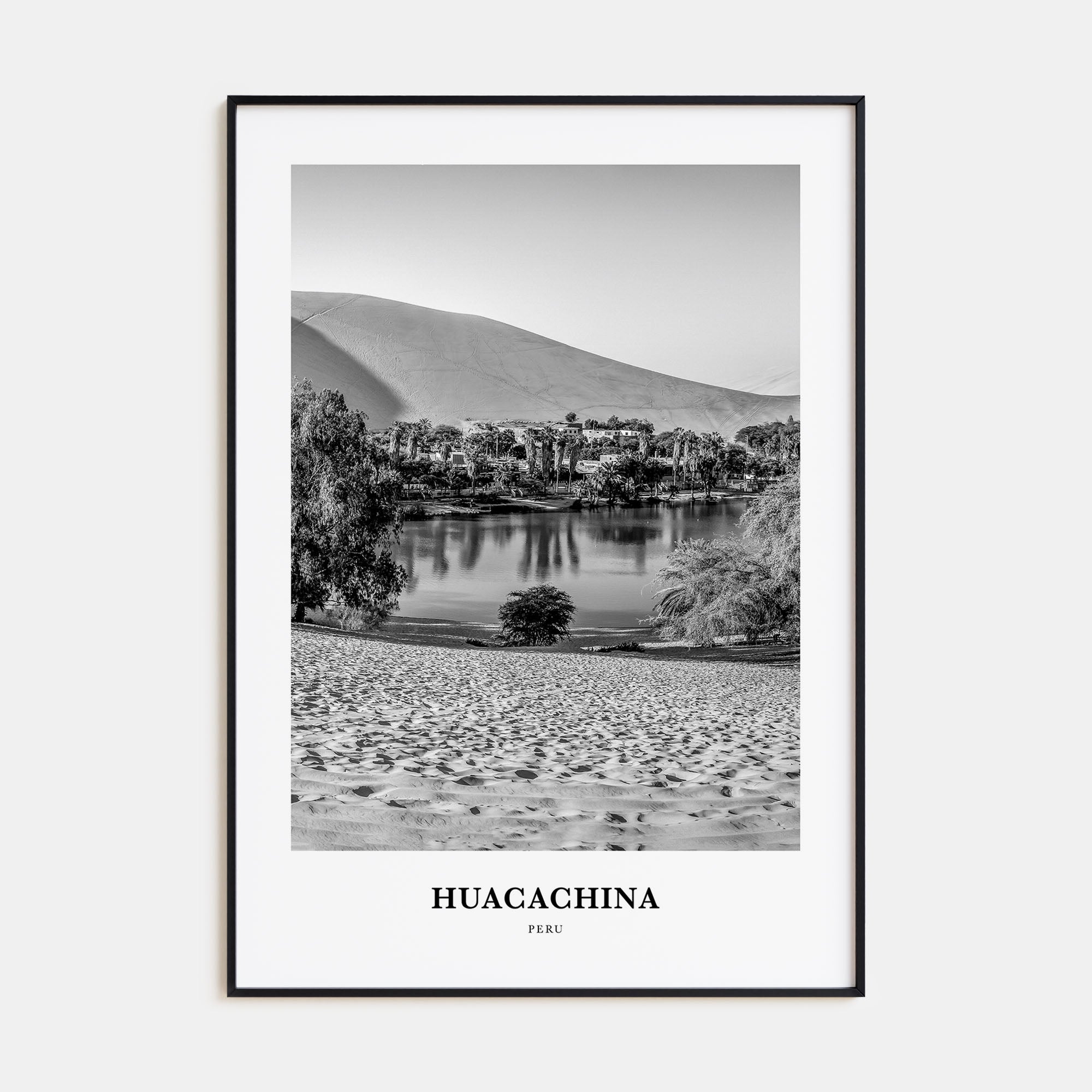Huacachina Portrait B&W Poster