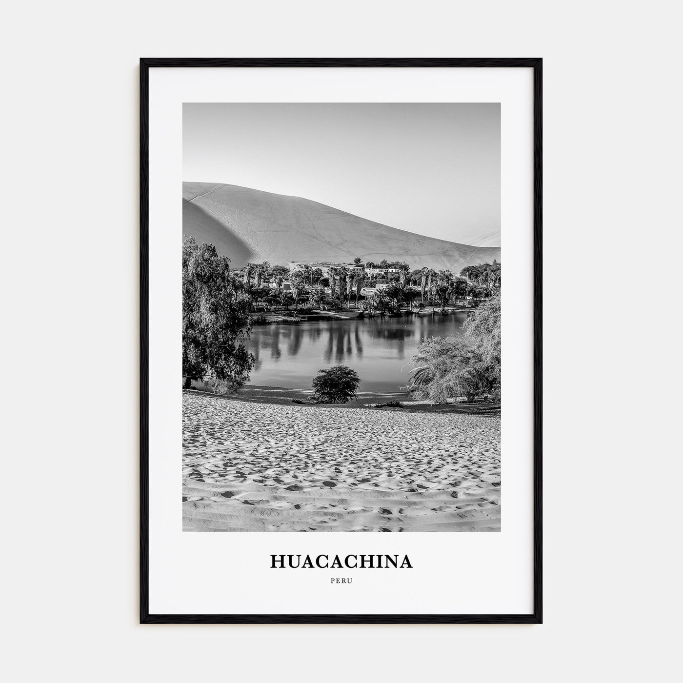 Huacachina Portrait B&W Poster