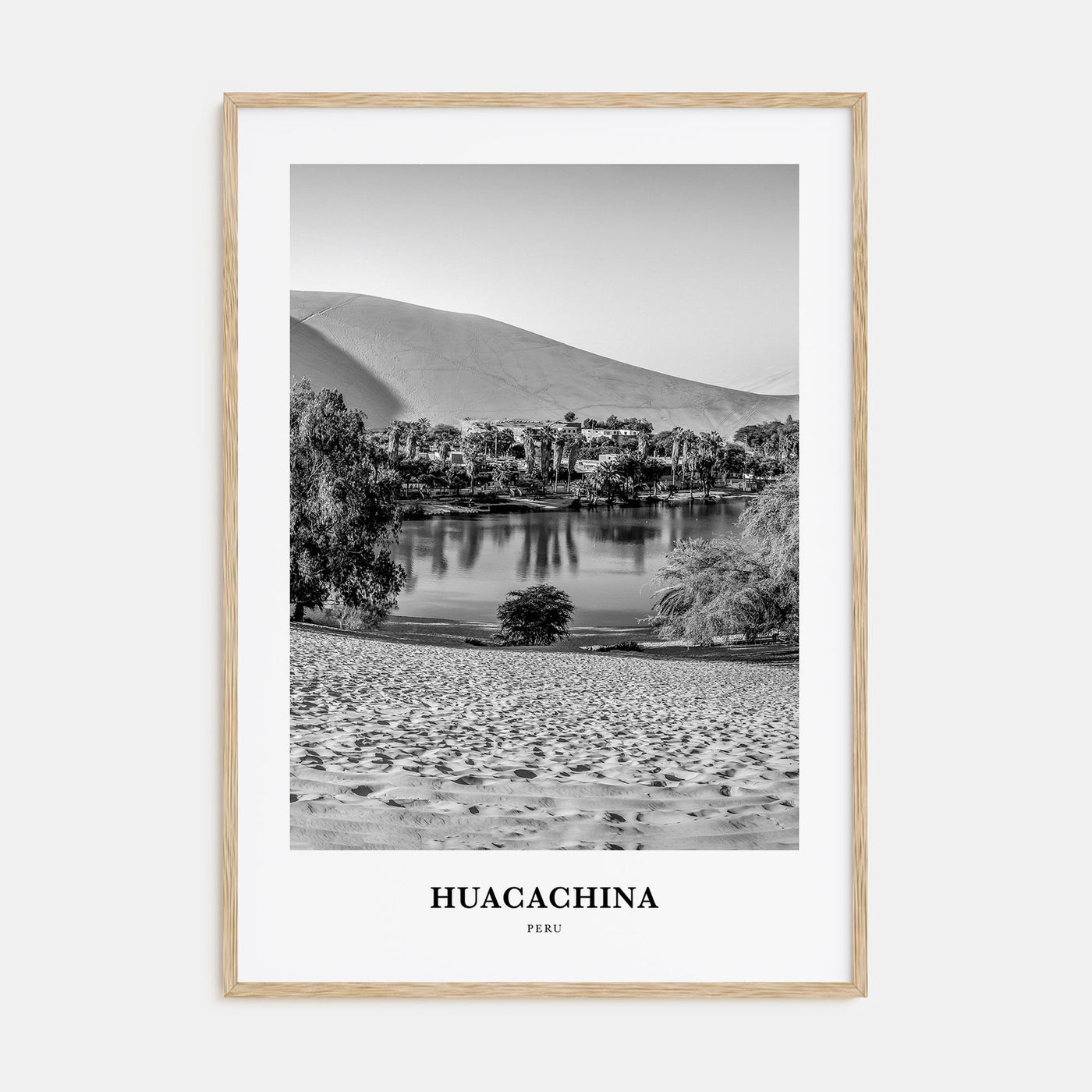 Huacachina Portrait B&W Poster