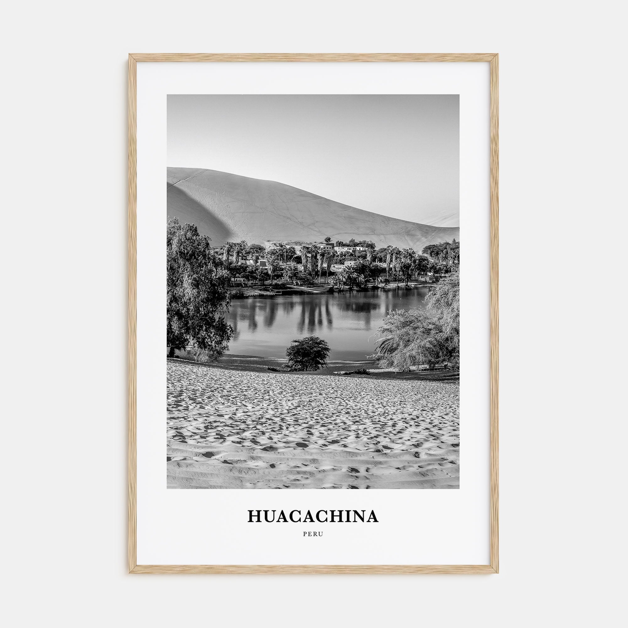 Huacachina Portrait B&W Poster
