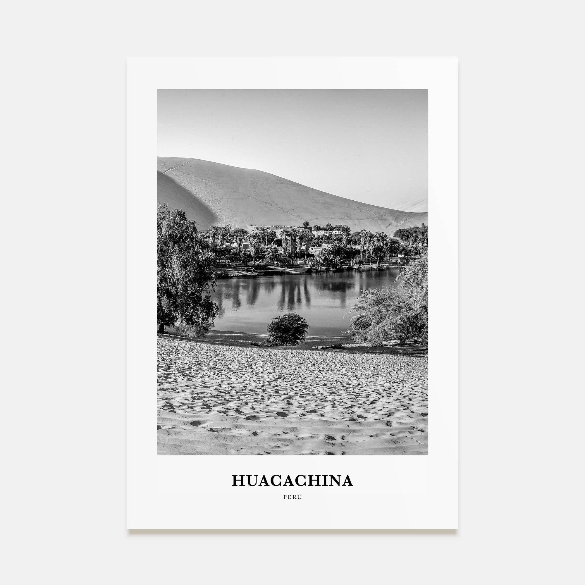 Huacachina Portrait B&W Poster
