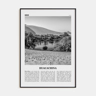 Huacachina Travel B&W Poster