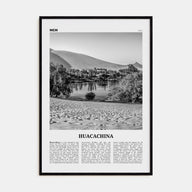 Huacachina Travel B&W Poster