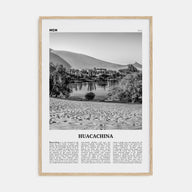 Huacachina Travel B&W Poster