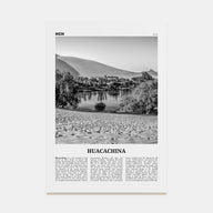 Huacachina Travel B&W Poster