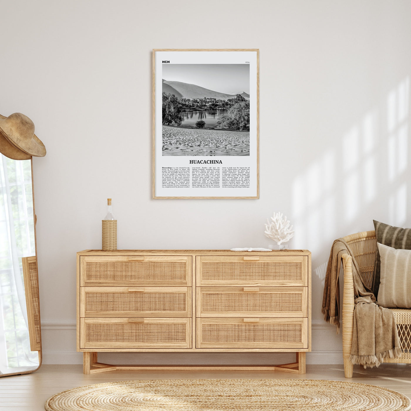 Huacachina Travel B&W Poster