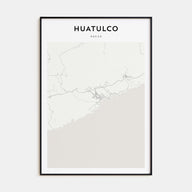 Huatulco Map Portrait Poster