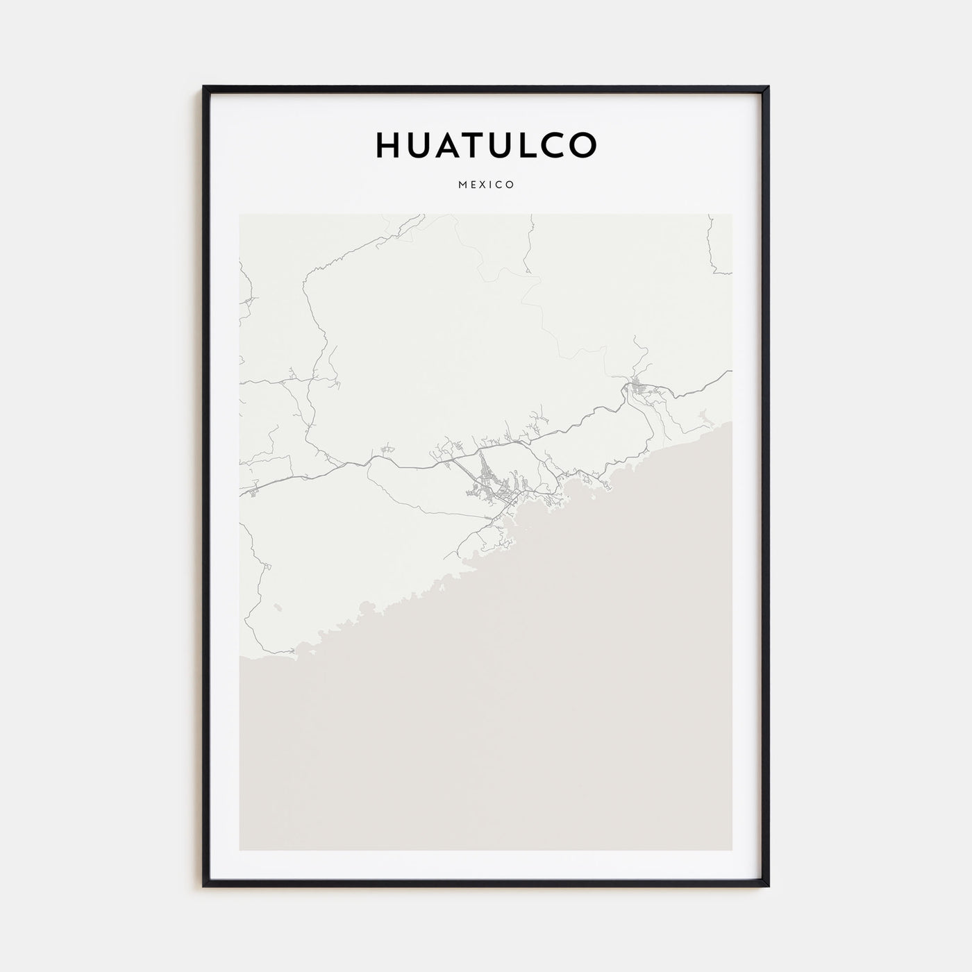 Huatulco Map Portrait Poster