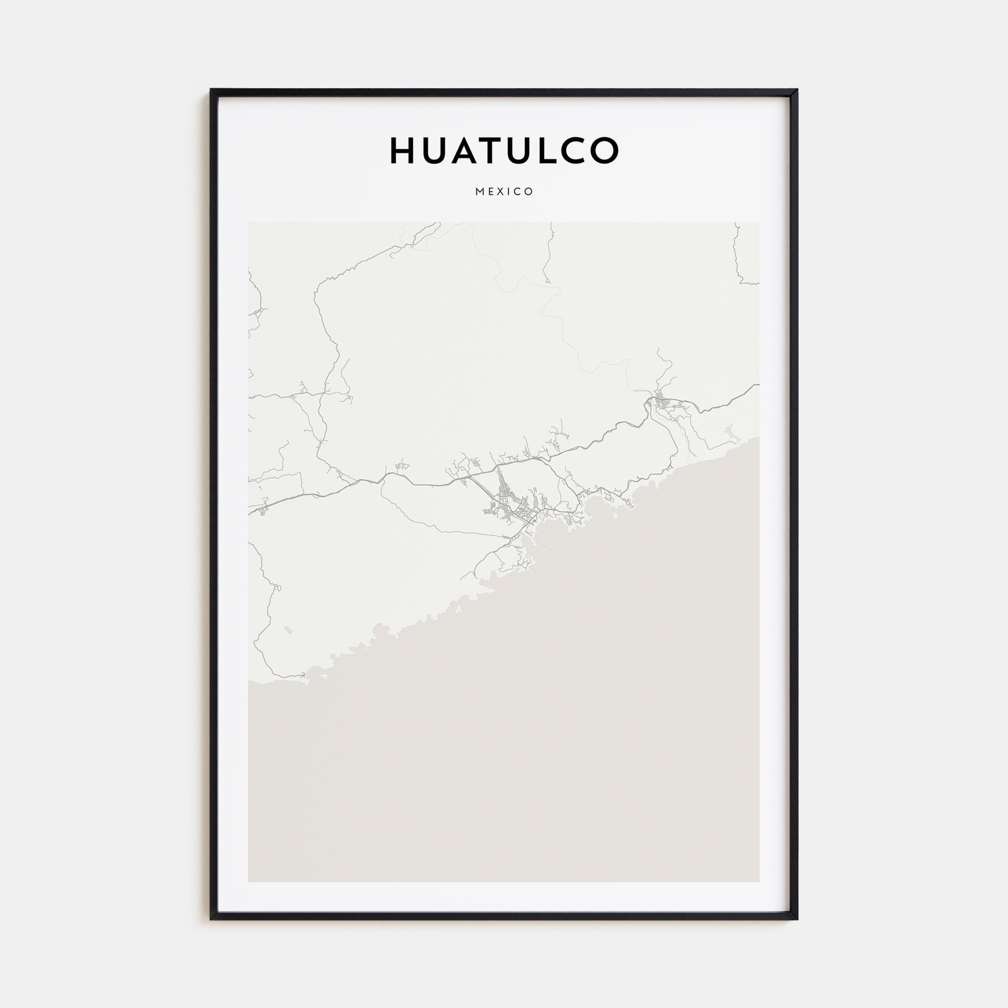 Huatulco Map Portrait Poster