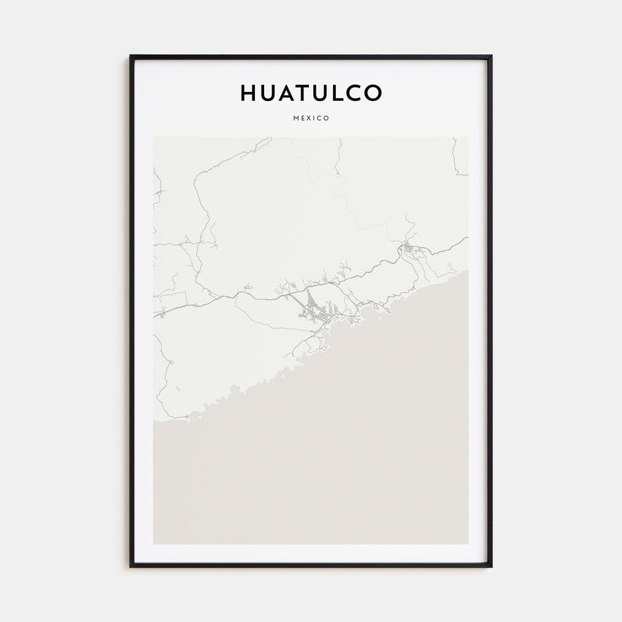 Huatulco Map Portrait Poster
