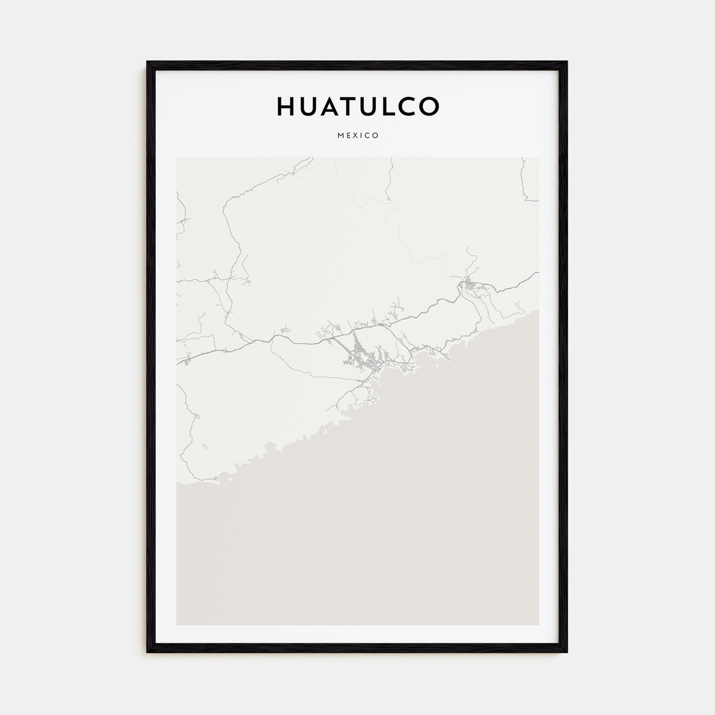 Huatulco Map Portrait Poster