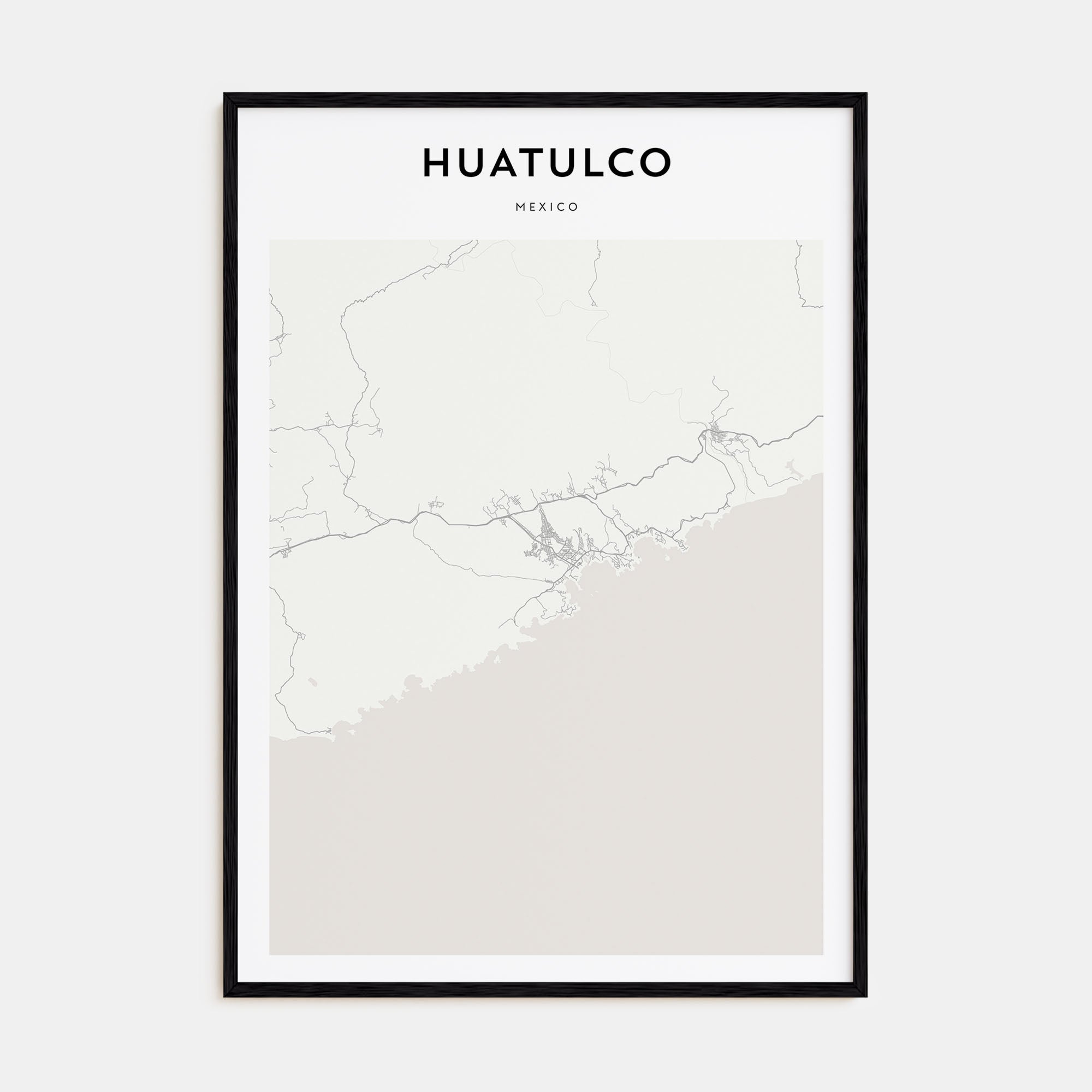 Huatulco Map Portrait Poster