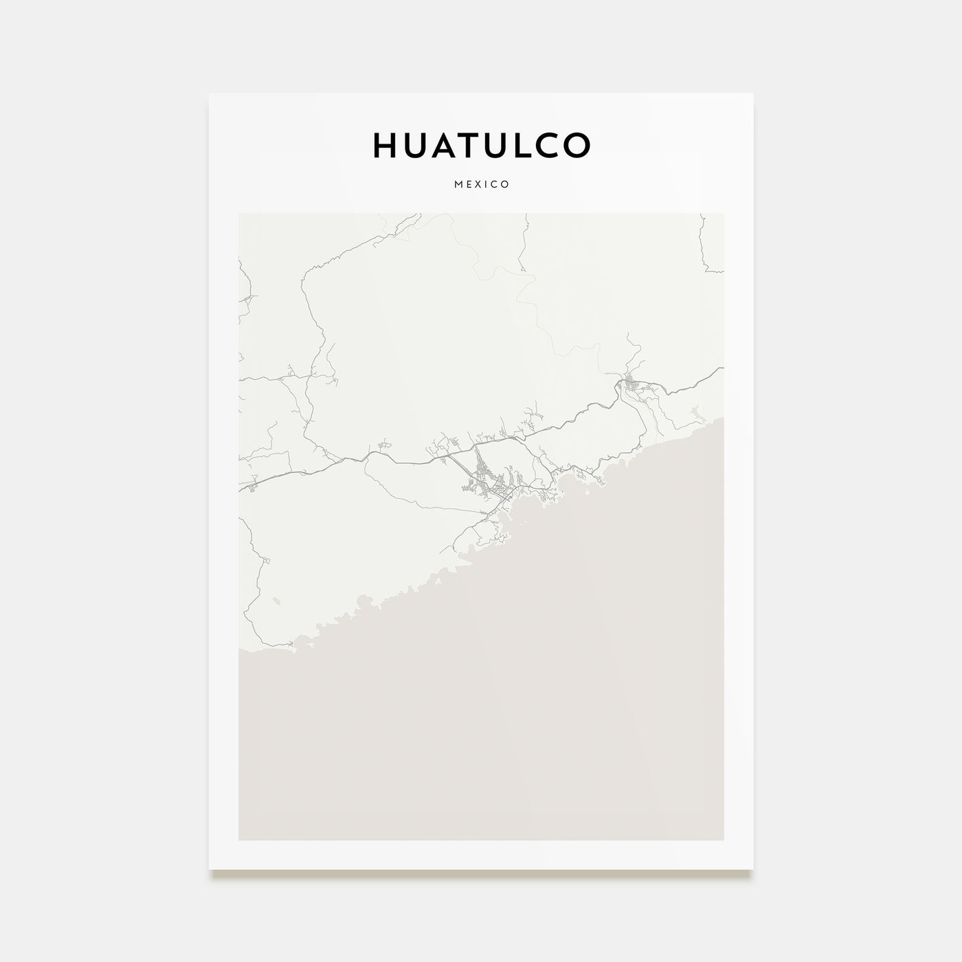 Huatulco Map Portrait Poster