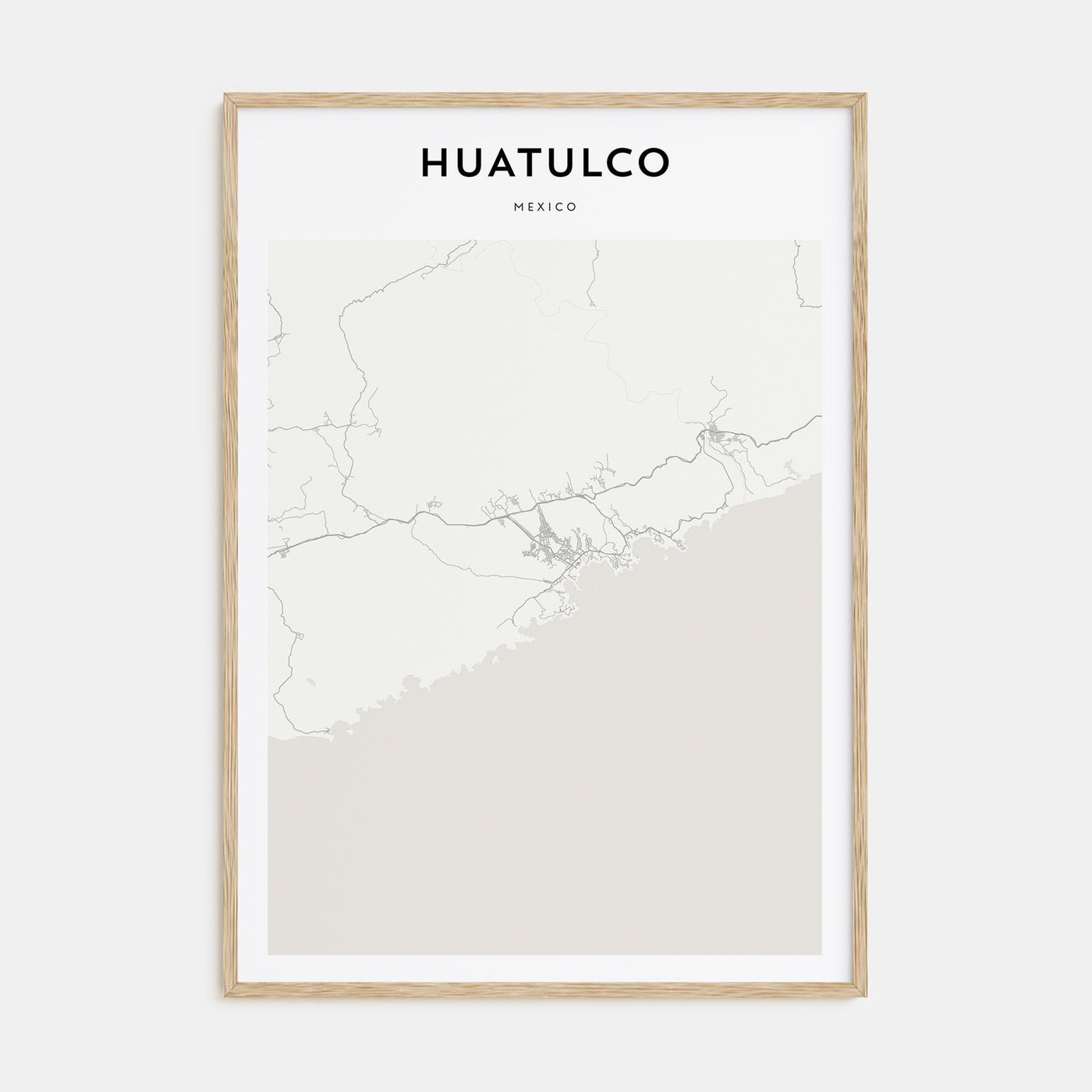 Huatulco Map Portrait Poster