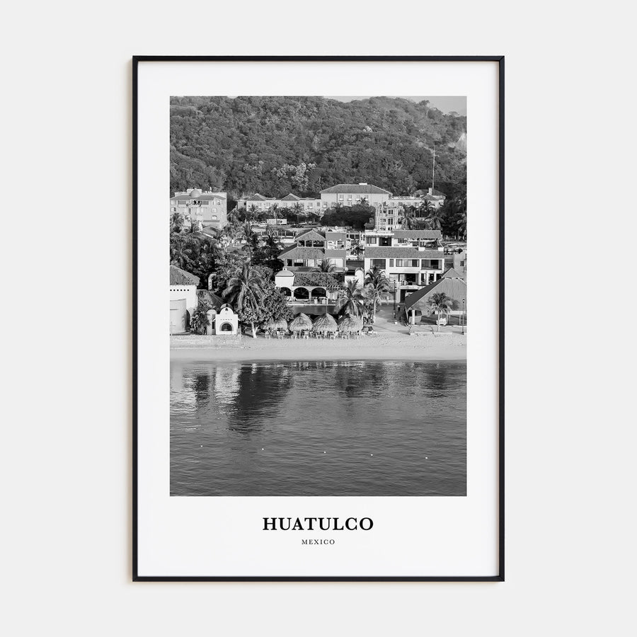 Huatulco Portrait B&W Poster