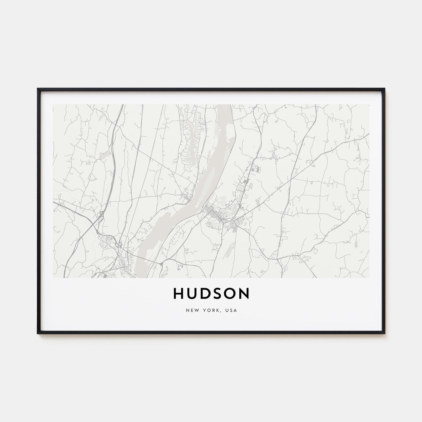 Hudson Map Landscape Poster